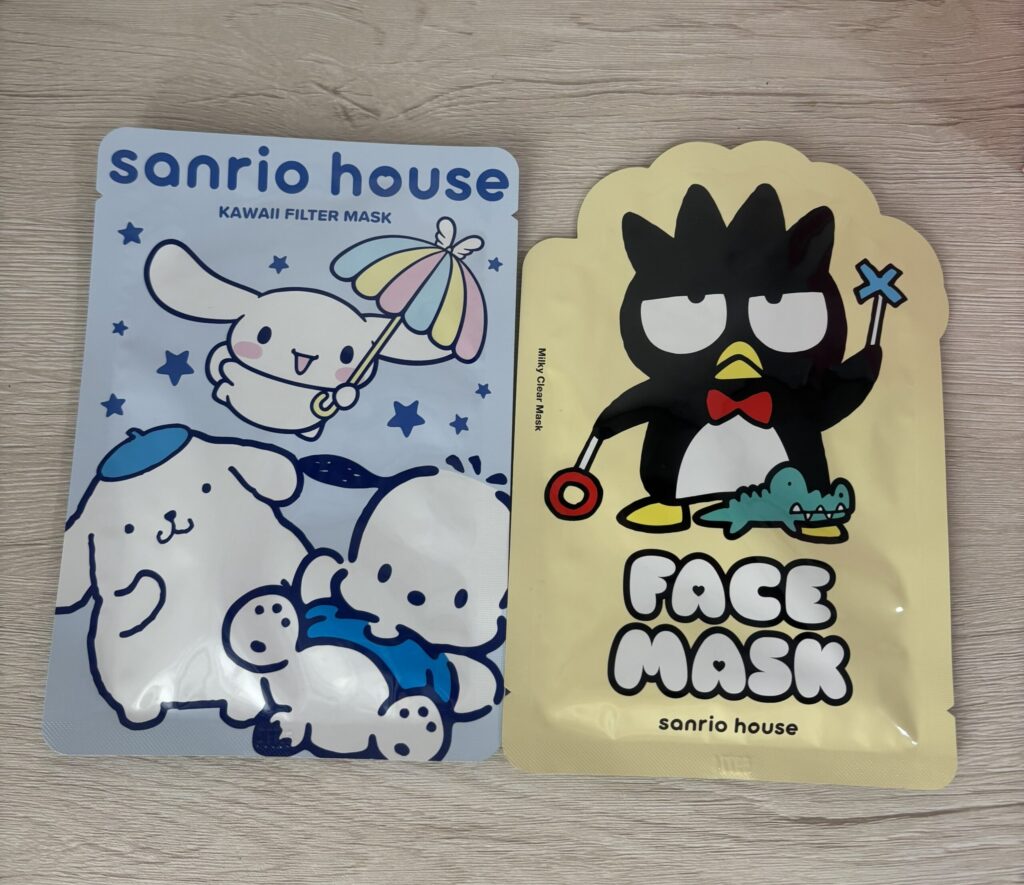 ルクア大阪のsanrio houseで購入したフェイスマスクのパッケージ表面